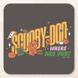 Scooby-Doo Halloween-Snack-Logo Rechteckiger Pappuntersetzer