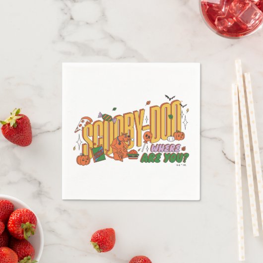 Scooby-Doo Halloween Snack Logo Serviette (Beispiel)