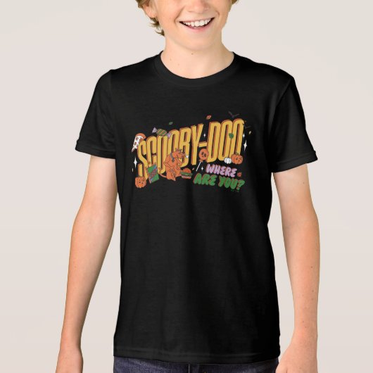 Scooby-Doo Halloween Snack Logo Tri-Blend Shirt (Vorderseite)