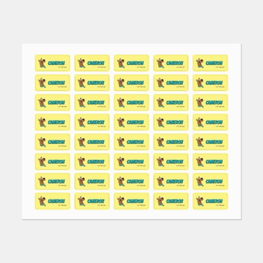 Scooby-Doo Happy Face Etiketten (Blatt)