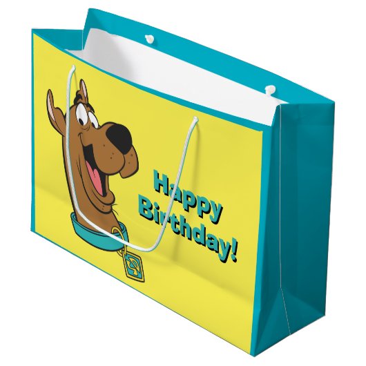 Scooby-Doo Happy Face Große Geschenktüte (Vorderseite Schrägansicht)