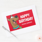 Scooby-Doo Happy Face | Happy Birthday Rechteckiger Aufkleber (Umschlag)