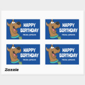 Scooby-Doo Happy Face | Happy Birthday Rechteckiger Aufkleber (Blatt)