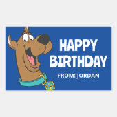 Scooby-Doo Happy Face | Happy Birthday Rechteckiger Aufkleber (Vorderseite)