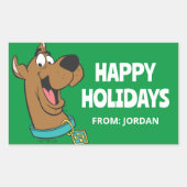 Scooby-Doo Happy Face | PERSONALISIERT Rechteckiger Aufkleber (Vorderseite)