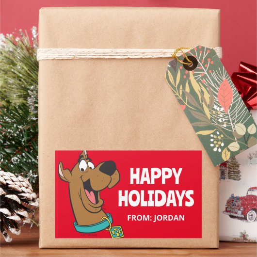 Scooby-Doo Happy Face | PERSONALISIERT Rechteckiger Aufkleber (Feiertag)