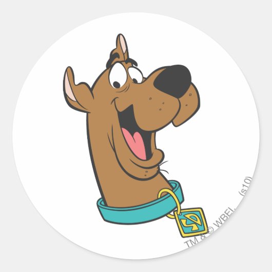 Scooby-Doo Happy Face Runder Aufkleber (Vorderseite)
