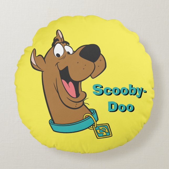 Scooby-Doo Happy Face Rundes Kissen (Vorderseite)