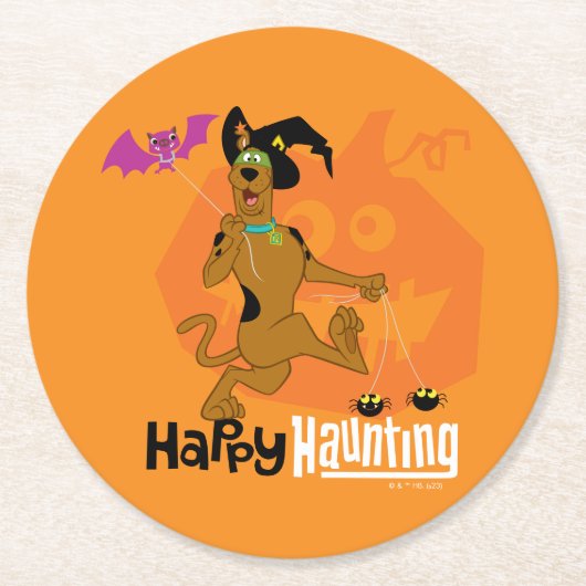 Scooby-Doo | Happy Haunting Runder Pappuntersetzer (Vorderseite)
