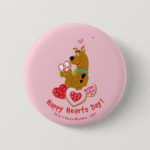 Scooby-Doo - Happy Hearts Day Button
