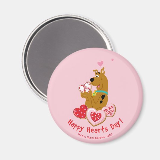 Scooby-Doo - Happy Hearts Day Magnet (Vorderseite/Rückseite)