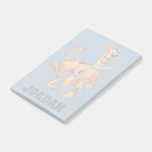 Scooby-Doo Happy Walk | Name hinzufügen Post-it Klebezettel (angewinkelt)