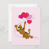Scooby Doo - Heart Ballons Postkarte (Vorne/Hinten)