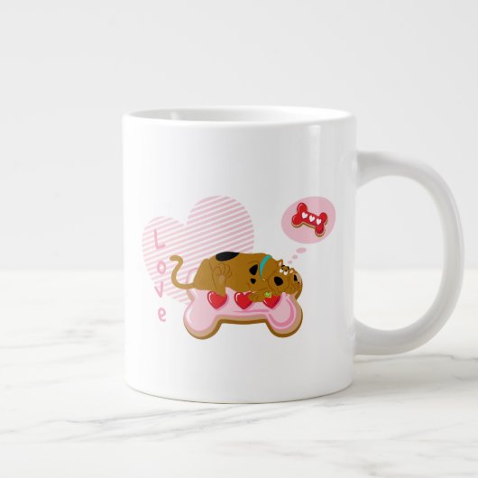 Scooby-Doo - Heart Decorated Scooby Snacks Jumbo-Tasse (Rechts)