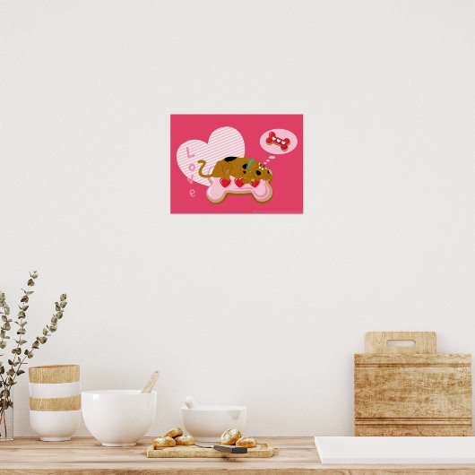 Scooby-Doo - herzdekorierte Scooby-Snacks Poster (Küche)