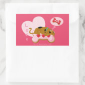Scooby-Doo - herzdekorierte Scooby-Snacks Rechteckiger Aufkleber (Tasche)