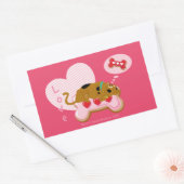 Scooby-Doo - herzdekorierte Scooby-Snacks Rechteckiger Aufkleber (Umschlag)