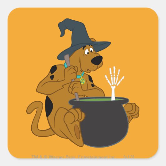 Scooby-Doo Hexs Cauldron Quadratischer Aufkleber (Vorderseite)