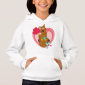 Scooby-Doo Holding Heart Lolipops Hoodie (Vorderseite)
