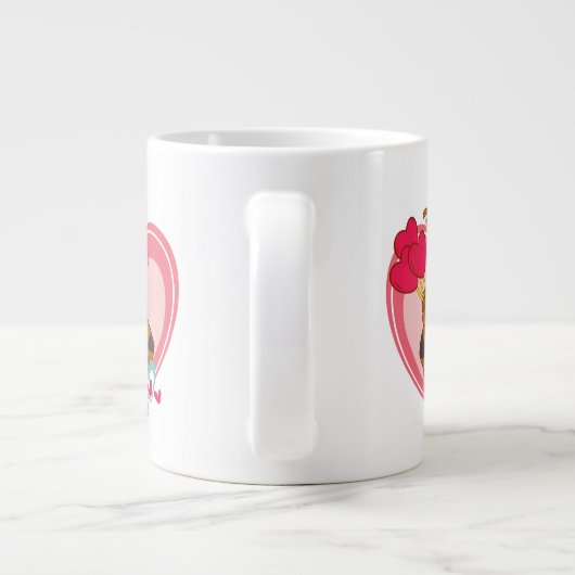 Scooby-Doo Holding Heart Lolipops Jumbo-Tasse (Rückseite)