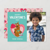 Scooby-Doo Holding Heart Lollipops Mitteilungskarte (Vorne/Hinten)