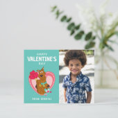 Scooby-Doo Holding Heart Lollipops Postkarte (Stehend Vorderseite)