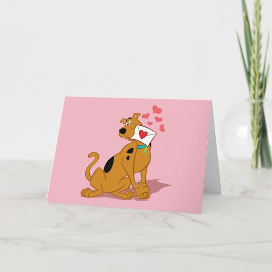Scooby-Doo - Holding Valentine Envelope Feiertagskarte (Vorderseite)