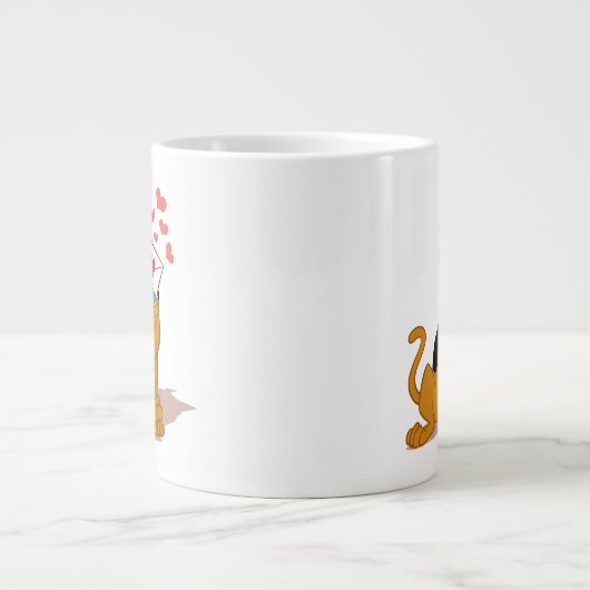 Scooby-Doo - Holding Valentine Envelope Jumbo-Tasse (Vorderseite)