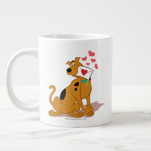 Scooby-Doo - Holding Valentine Envelope Jumbo-Tasse (Links)