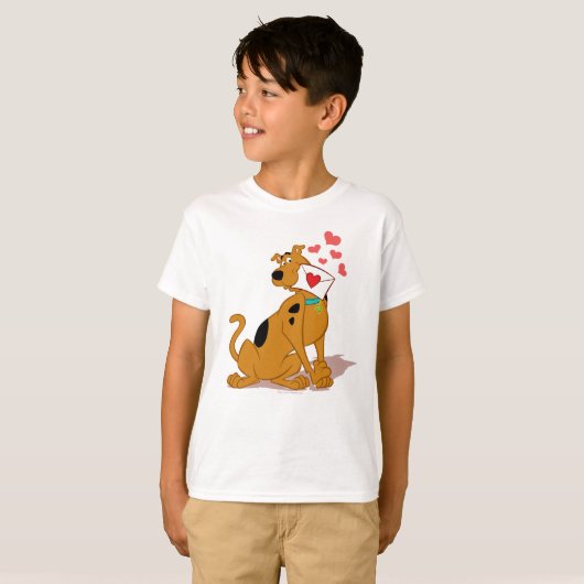 Scooby-Doo - Holding Valentine Envelope T-Shirt (Vorne ganz)