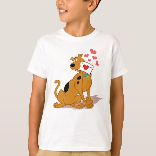 Scooby-Doo - Holding Valentine Envelope T-Shirt (Vorderseite)