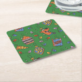 Scooby-Doo Holiday Snack Lichter Muster Rechteckiger Pappuntersetzer (angewinkelt)