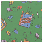 Scooby-Doo Holiday Snack Lichter Muster Stoff (Nahaufnahme)