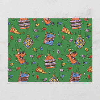 Scooby Doo Holiday Snack Lights Muster Postkarte