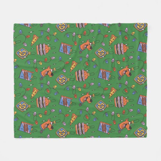 Scooby-Doo Holiday Snack Lights Pattern Fleecedecke (Vorderseite (Horizontal))