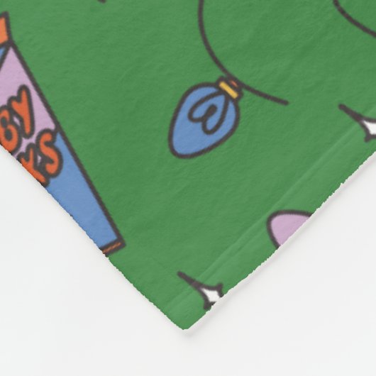 Scooby-Doo Holiday Snack Lights Pattern Fleecedecke (Ecke)