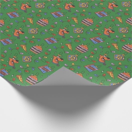 Scooby-Doo Holiday Snack Lights Pattern Geschenkpapier (Ecke)