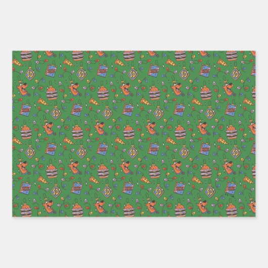 Scooby-Doo Holiday Snack Lights Pattern Geschenkpapier Set (Vorderseite 3)