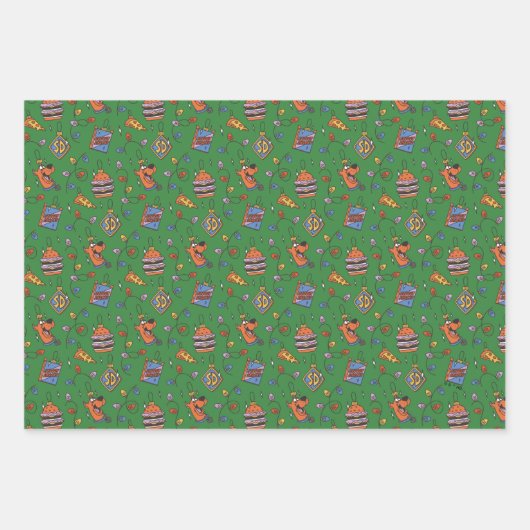 Scooby-Doo Holiday Snack Lights Pattern Geschenkpapier Set (Vorderseite 2)