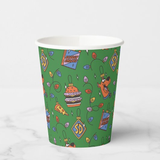 Scooby-Doo Holiday Snack Lights Pattern Pappbecher (Links)