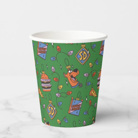 Scooby-Doo Holiday Snack Lights Pattern Pappbecher (Vorderseite)