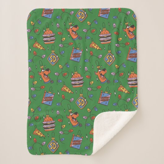 Scooby-Doo Holiday Snack Lights Pattern Sherpadecke (Vorderseite)