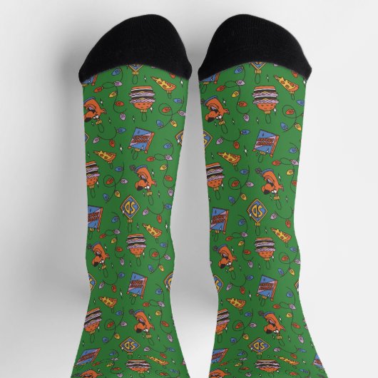 Scooby-Doo Holiday Snack Lights Pattern Socken (Oben)