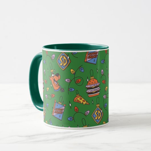 Scooby-Doo Holiday Snack Lights Pattern Tasse (Vorderseite Links)