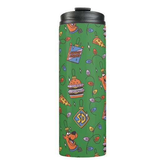 Scooby-Doo Holiday Snack Lights Pattern Thermosbecher (Vorderseite)