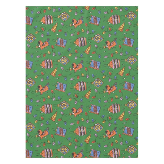 Scooby-Doo Holiday Snack Lights Pattern Tischdecke (Vorderseite)