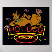 Scooby-Doo Hot Dog Neon Sign Poster (Vorne)
