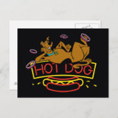 Scooby-Doo Hot Dog Neon Sign Postkarte (Vorne/Hinten)