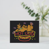 Scooby-Doo Hot Dog Neon Sign Postkarte (Stehend Vorderseite)