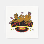 Scooby-Doo Hot Dog Neon Sign Serviette (Vorderseite)
